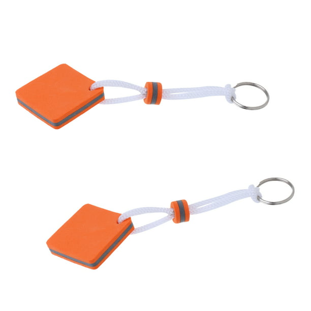 Square Orange 10x Creative Foam Buoyant Floating Charms Keychain Key Ring